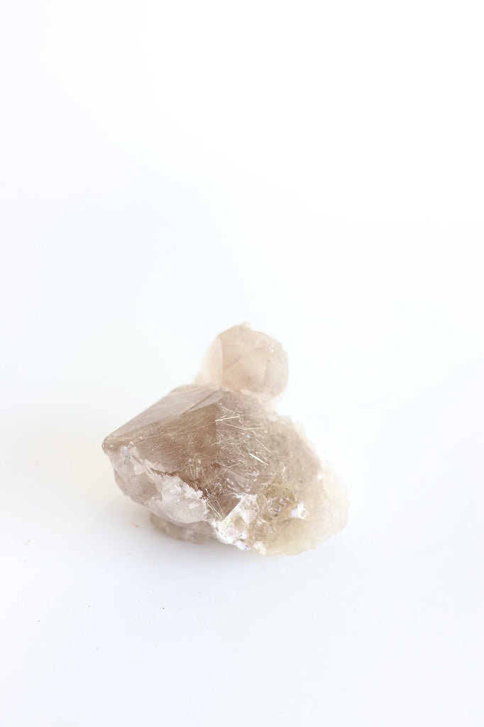 SMOKY QUARTZ CLUSTER / / WITH GOLDEN RUTILE INCLUSIONS #4