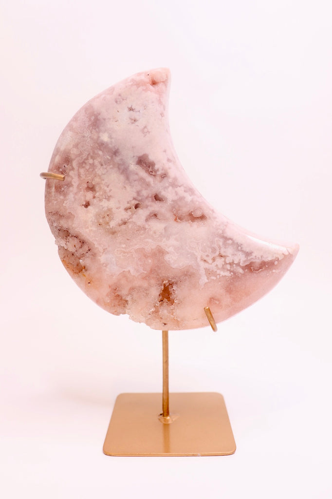 PINK AMETHYST / / MOON WITH STAND #9