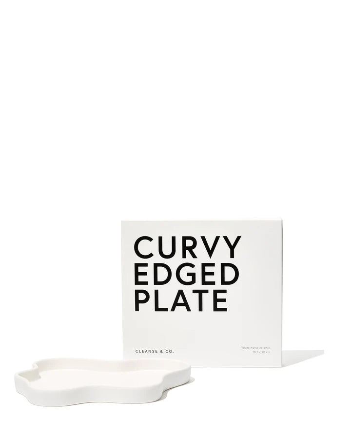 CERAMIC CURVY EDGED PLATE / / CLEANSE & CO