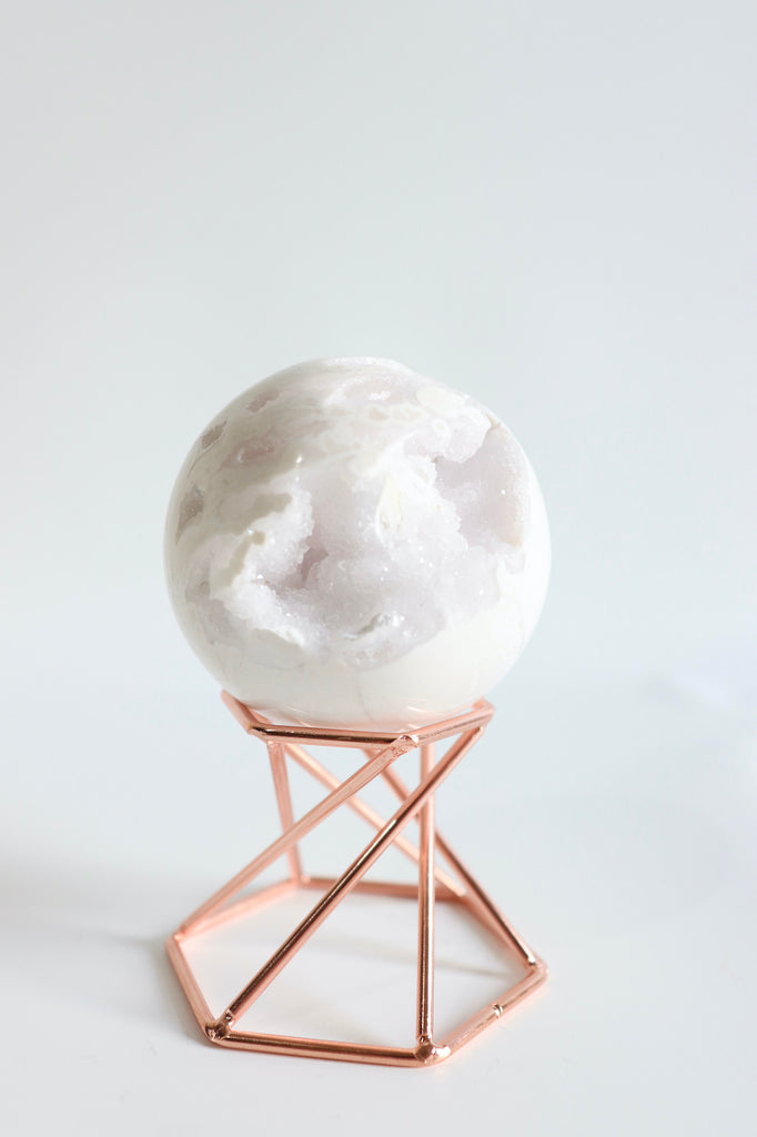 REVERSIBLE GEOMETRIC SPHERE STAND / / ROSE GOLD