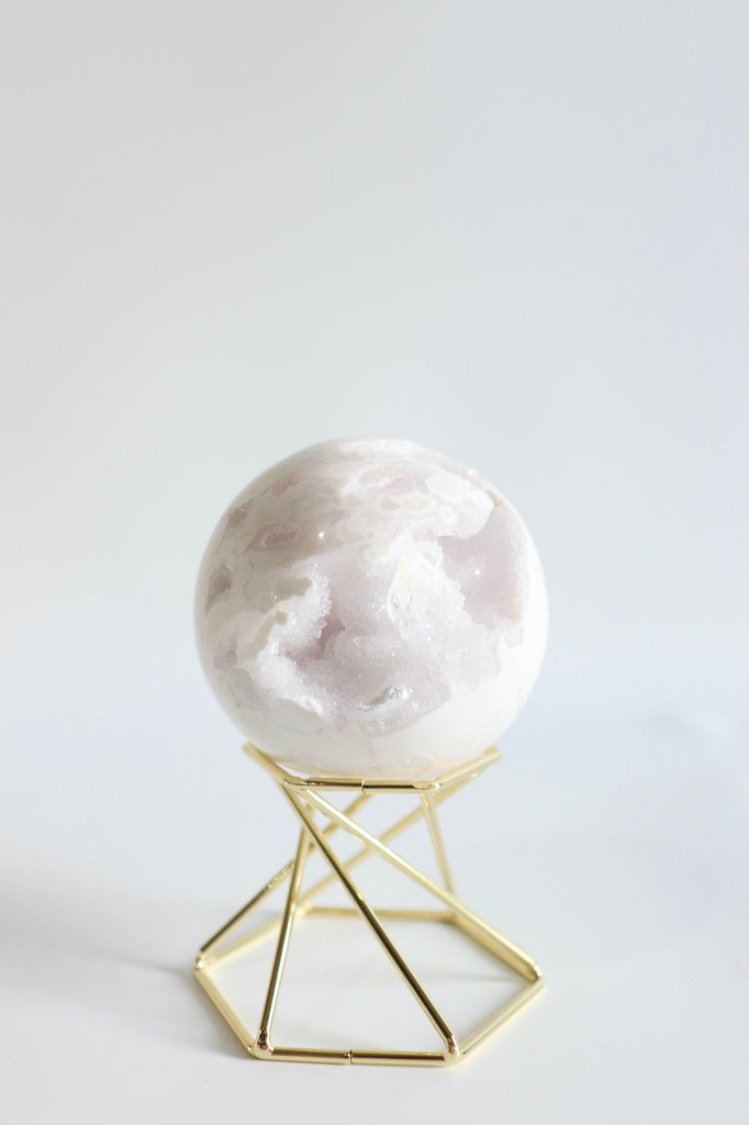 REVERSIBLE GEOMETRIC SPHERE STAND / / GOLD