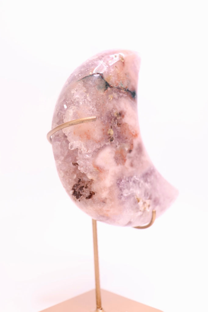 PINK AMETHYST / / MOON WITH STAND #3